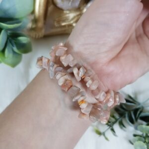 Pierre de lune rose Bracelet – fertilité, calme