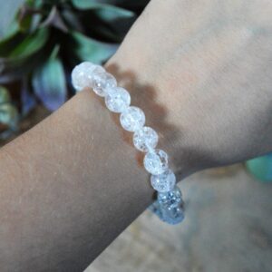 Cristal de roche craquelé bracelet – amplification, purification