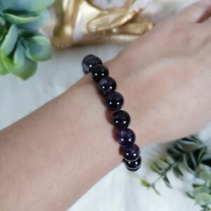 Améthyste bracelet 6mm – sommeil, stress, méditation