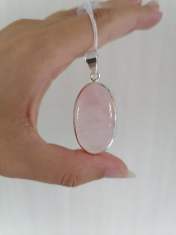 quartz rose douceur amour enfant lithothérapie pendentif argent